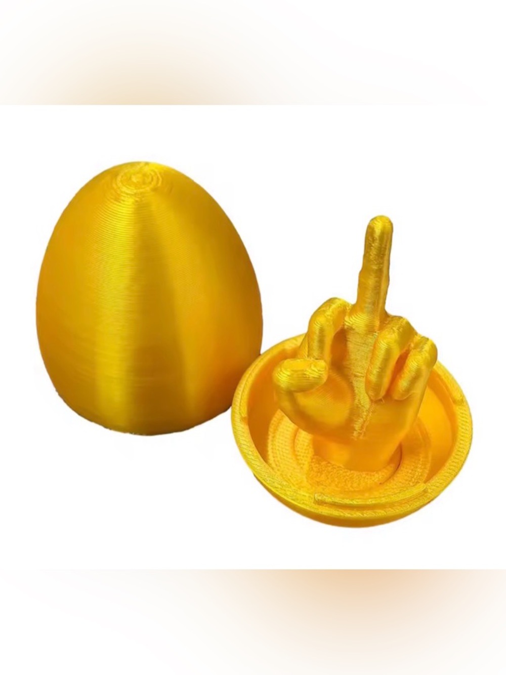 $3 Gold Surprise Egg with Middle Finger Reveal - Novelty Party Décor $3 WHEN BUN